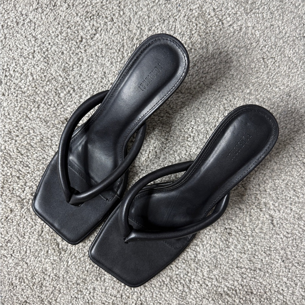 Women's Black Heeled Sandals